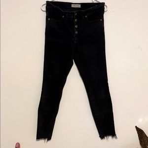 Madwell black 9” high rise jeans skinny